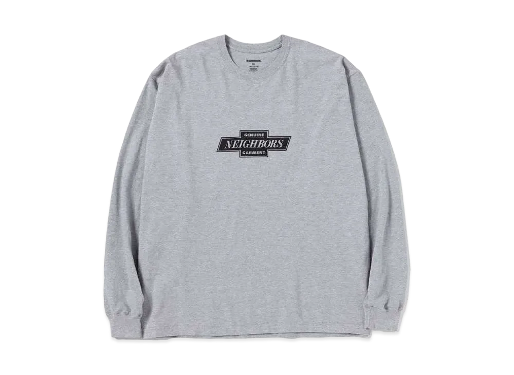 NEIGHBORHOOD NH Tee-9 LS . CO "Gray"
