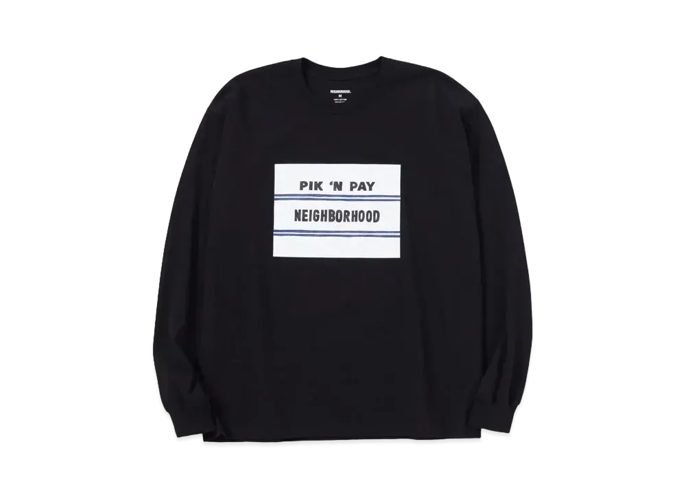 NEIGHBORHOOD NH Tee-15 LS . CO "Black"