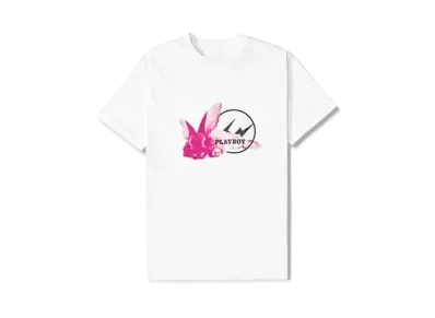 FRAGMENT Meets Playboy Pink Bunny Tee "White"