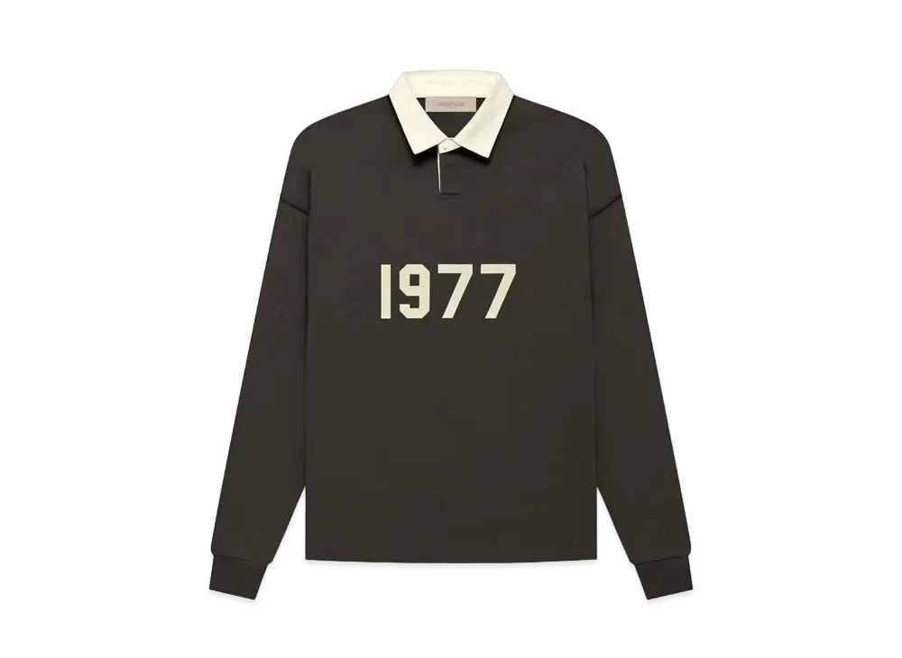 FEAR OF GOD ESSENTIALS Henley Rugby "Off Black"