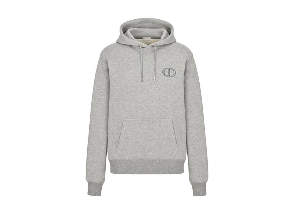 Dior DiorEssentials CD Icon Hooded Sweatshirt Cotton Fleece "Gray"