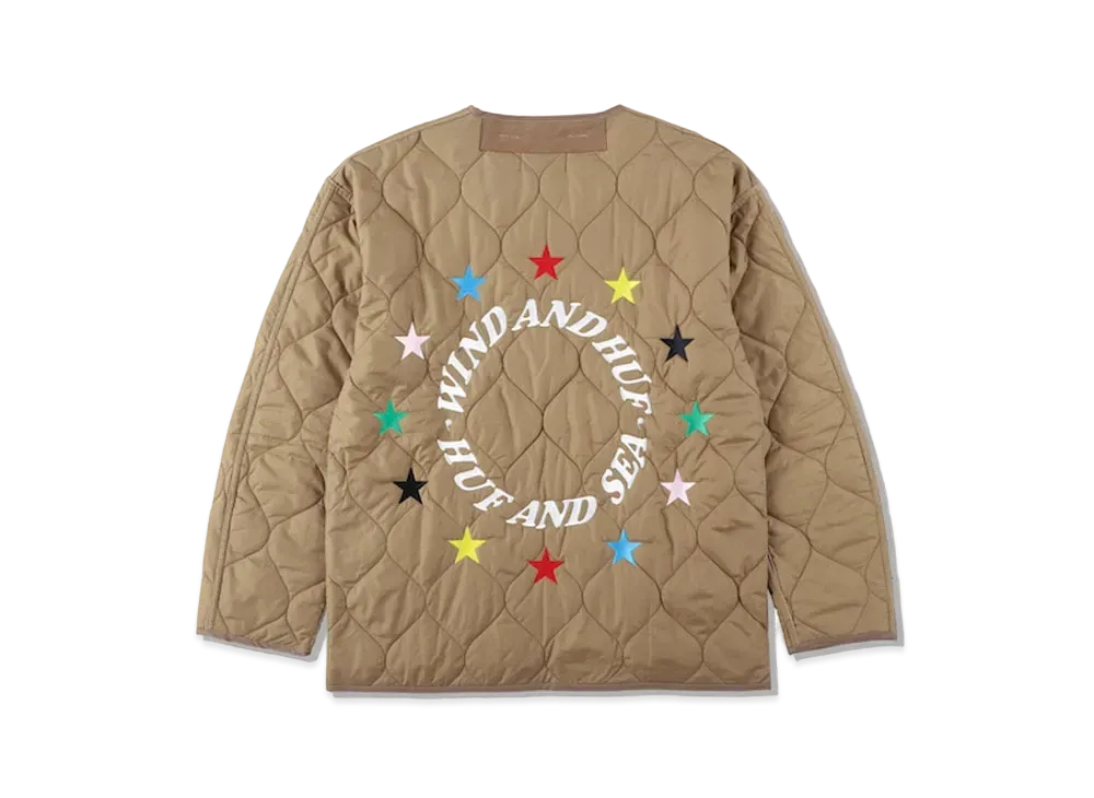 WIND AND SEA x HUF Quilted Liner Jacket "Brown"