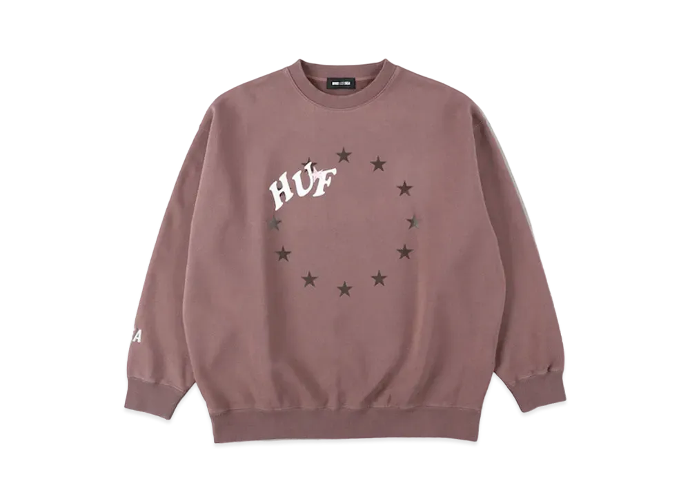 WIND AND SEA x HUF Crew Sweat "Brown"