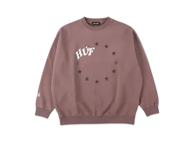 WIND AND SEA x HUF Crew Sweat "Brown"