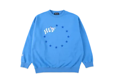 WIND AND SEA x HUF Crew Sweat "Blue"