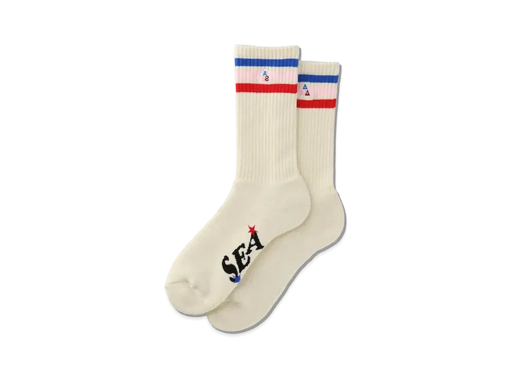 WIND AND SEA x HUF Crew Socks "White"
