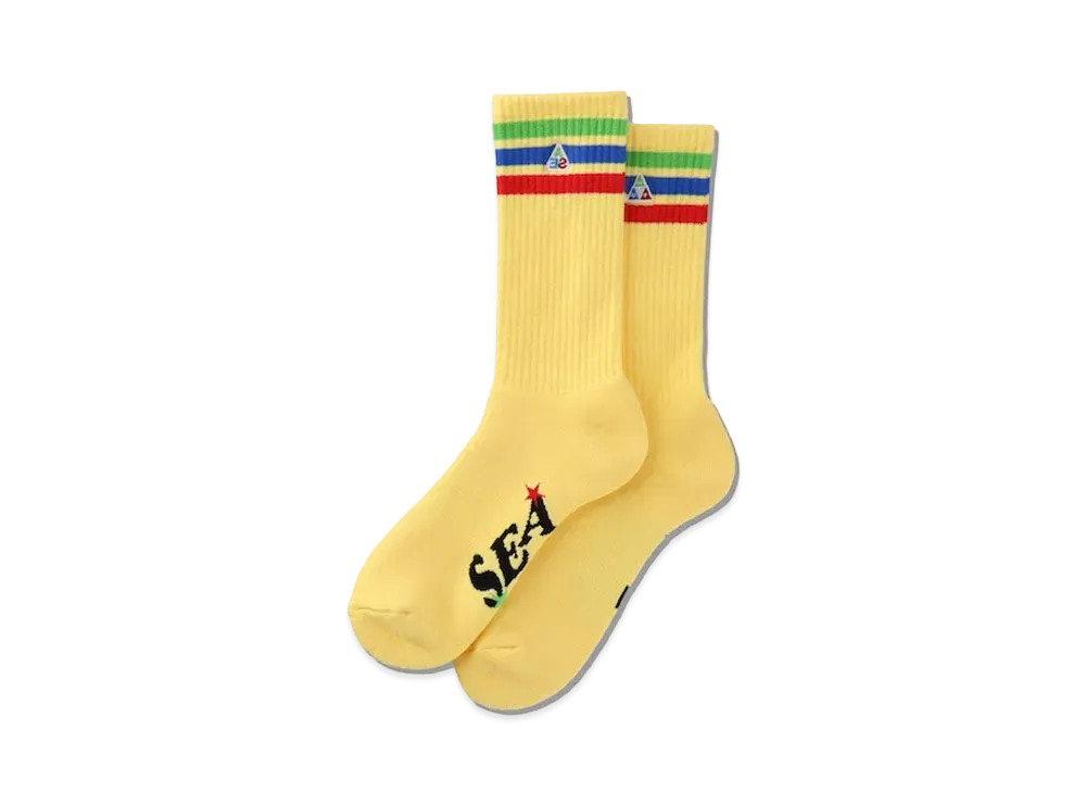 WIND AND SEA x HUF Crew Socks "Yellow"