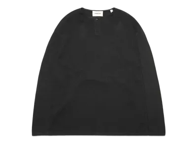 FEAR OF GOD ESSENTIALS Thermal Longsleeve Henley T-Shirt "Black"