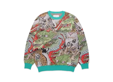 WACKO MARIA TIM LEHI / Jacquard Sweater "Green"