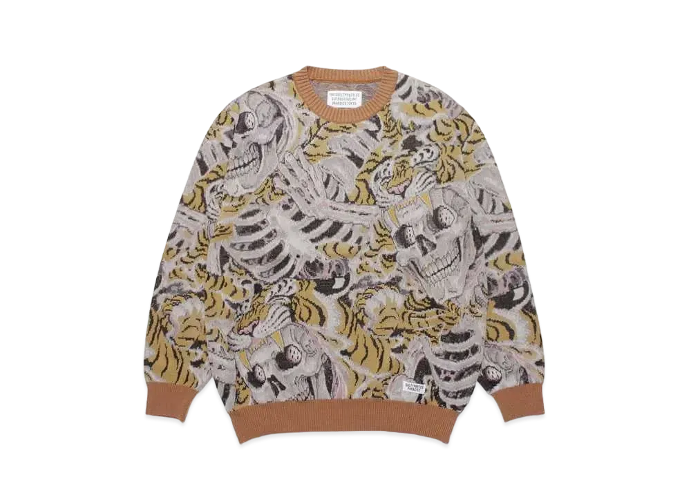 WACKO MARIA TIM LEHI / Jacquard Sweater "Yellow"