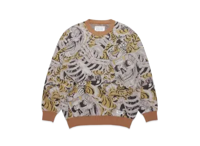 WACKO MARIA TIM LEHI / Jacquard Sweater "Yellow"