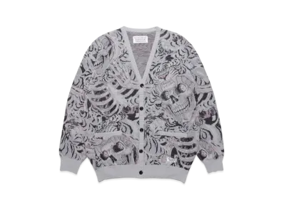 WACKO MARIA TIM LEHI / Jacquard Cardigan "Gray"