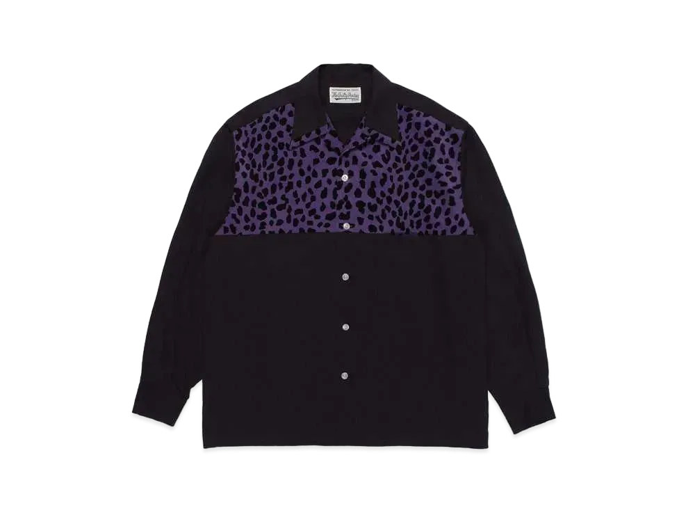WACKO MARIA 50's Shirt "Black Purple"