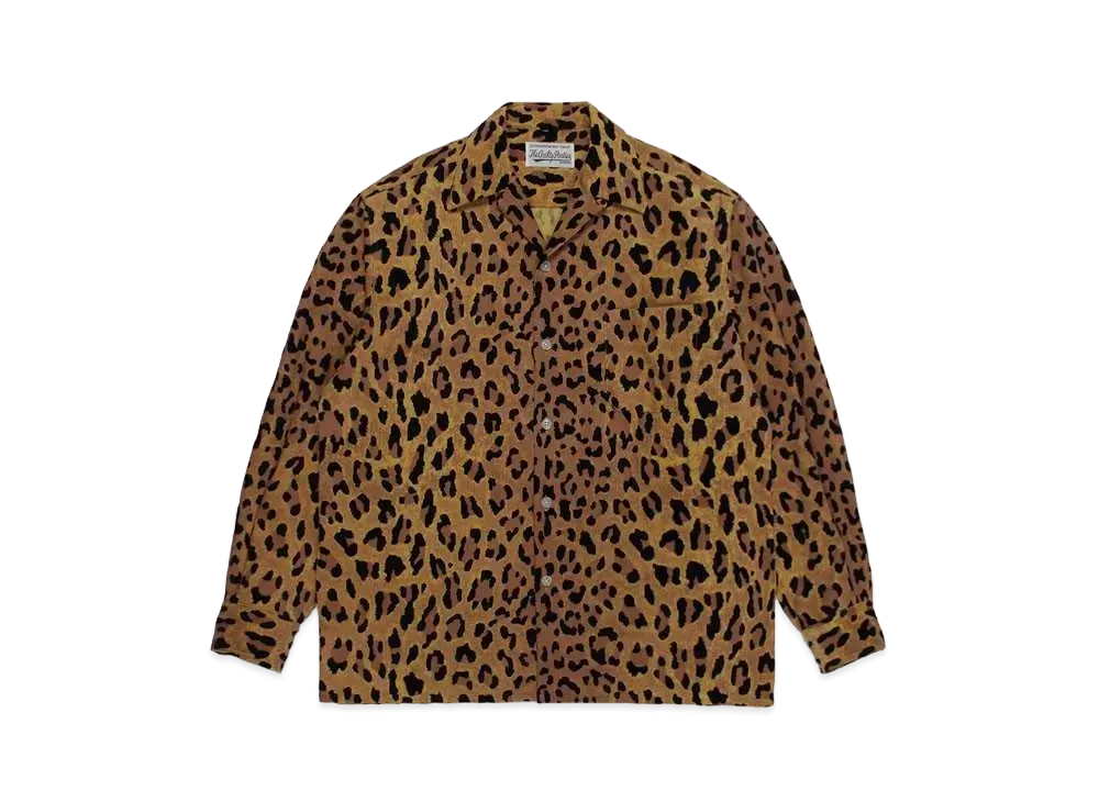 WACKO MARIA Corduroy Open Collar Shirt "Yellow"