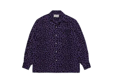 WACKO MARIA Corduroy Open Collar Shirt "Purple"