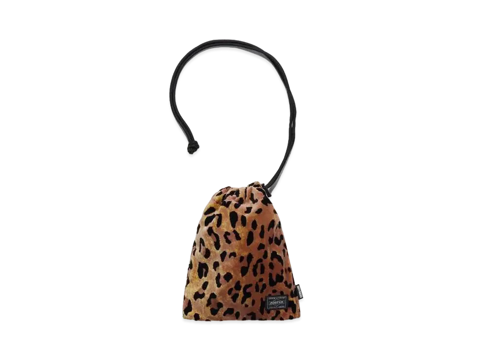 WACKO MARIA PORTER / Velvet Shoulder Pouch "Leopard 1"