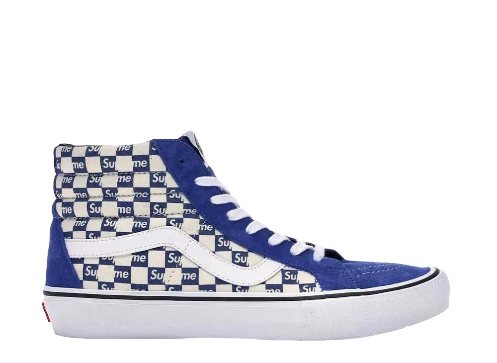 supreme×Vans Sk8-Hi 26.5チェック柄 スニーカー - メルカリ