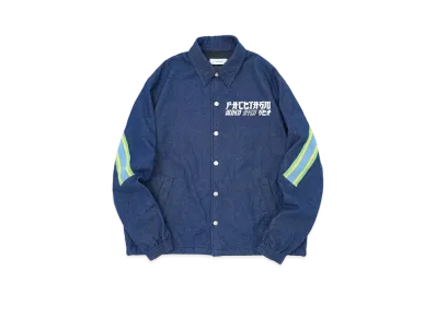 WIND AND SEA x FACETASM Rib Denim Coach Jacket "Indigo "