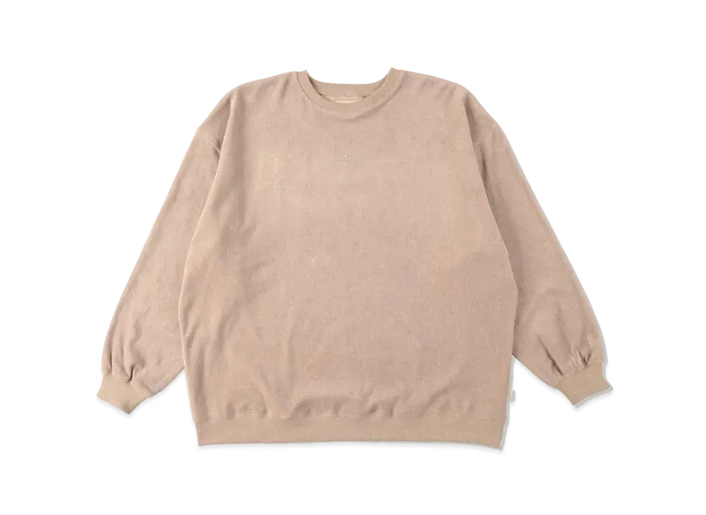 WIND AND SEA Soft Pile Crew Neck "Beige"