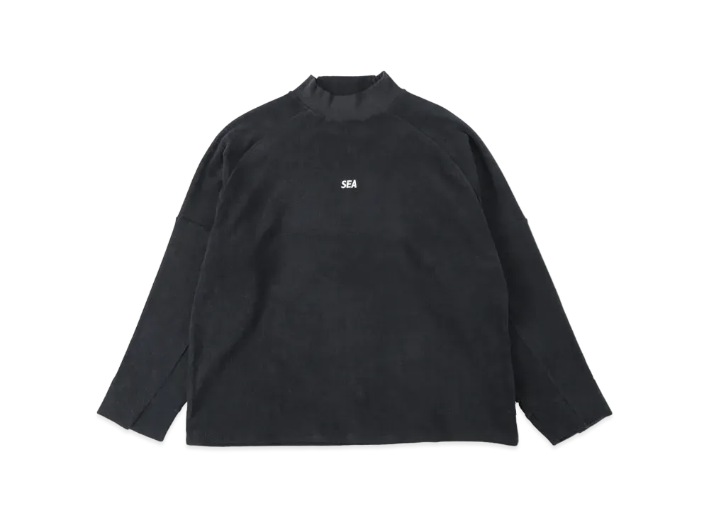 WIND AND SEA Soft Pile Mock Neck "Black"