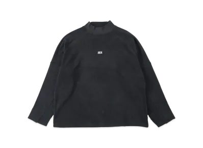 WIND AND SEA Soft Pile Mock Neck "Black"