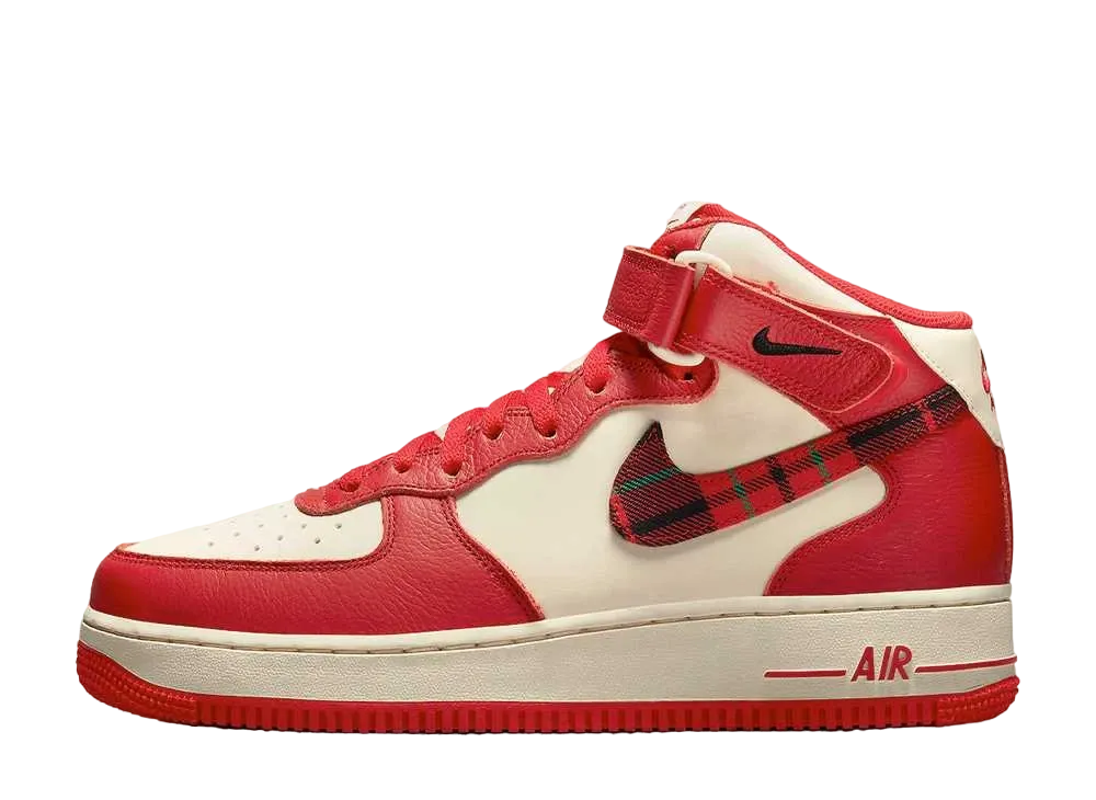 Nike Air Force 1 Mid Plaid "Red"