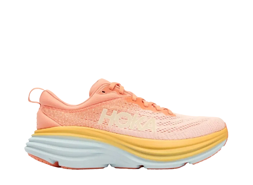 Hoka Women's Bondi 8 "Shell Coral/Peach Parfait"