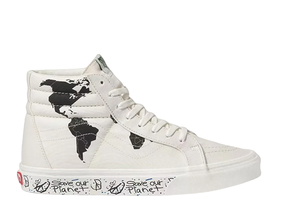 Vans Sk8-Hi Re-Issue Save Our Planet "White Black"