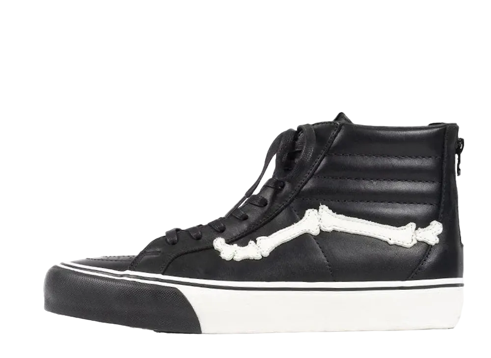 ブレンド × バンズ スケートハイ リイシュー ジップ LX ボーン "ブラック ホワイト"