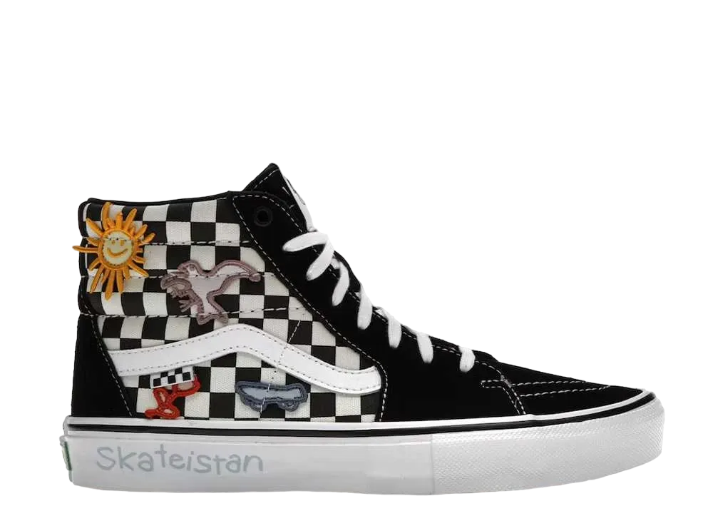 スケーティスタン × バンズ スケートハイ "ブラック/ホワイト"
