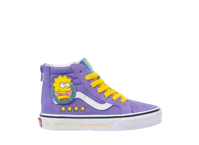 The Simpsons × Vans PS Sk8-Hi Zip Lisa "Purple/White"