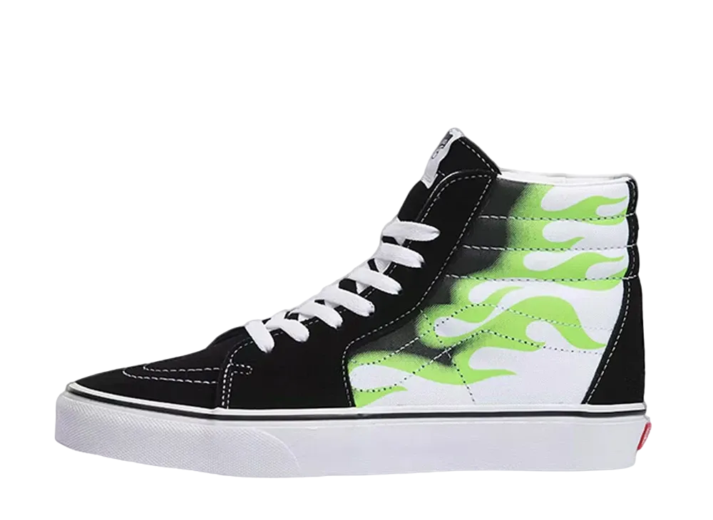 9.5　バンズ Sk8-Hi フレイム ファイヤー コンバース　美品 9.5 バンズ Sk8-Hi フレイム ファイヤー コンバース 美品 海外