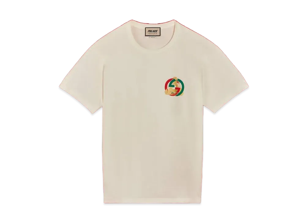 PALACE GUCCI Printed Heavy Cotton Jersey T-shirt "White"