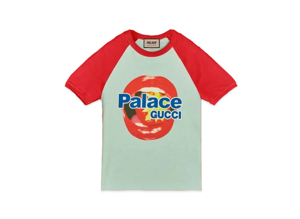 PALACE GUCCI Printed Cotton Jersey T-shirt "White"