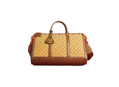 PALACE GUCCI Triferg Canvas GG -P Duffle Bag With Embossing "Brown"