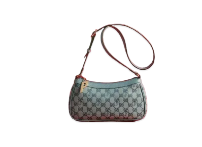 PALACE GUCCI GG-P Canvas Half-moon Mini Bag "Pale Blue"