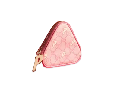 PALACE GUCCI Triferg Shape Supreme GG-P Coin Purse "Pale Pink"
