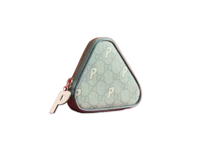 PALACE GUCCI Triferg Shape Supreme GG-P Coin Purse "Pale Blue"