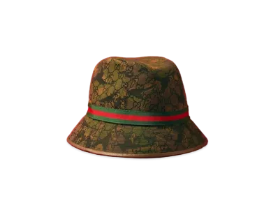 PALACE GUCCI GG-P Canvas Fedora With Web And Logo Detail "Camouflage"