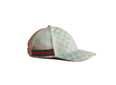 PALACE GUCCI GG-P Canvas Baseball Hat "Pale Blue"