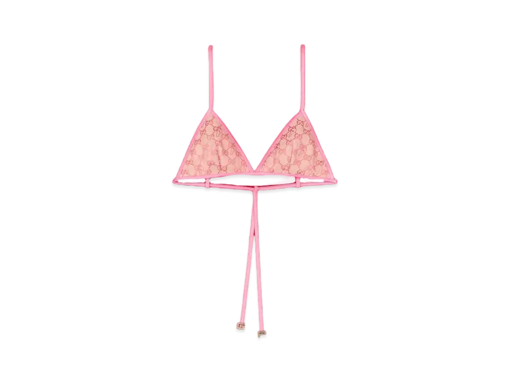 PALACE GUCCI GG-P Canvas Top With G And P Crystal Details "Pale Pink"