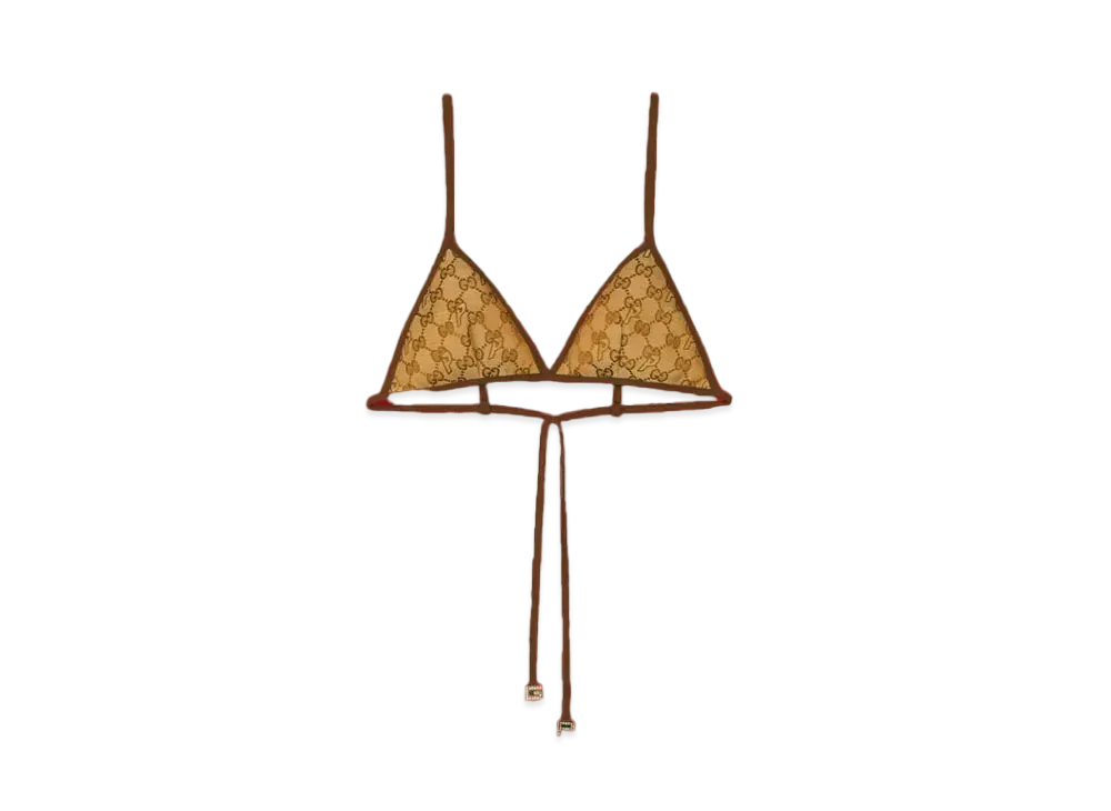 PALACE GUCCI GG-P Canvas Top With G And P Crystal Details "Beige"