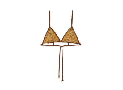 PALACE GUCCI GG-P Canvas Top With G And P Crystal Details "Beige"