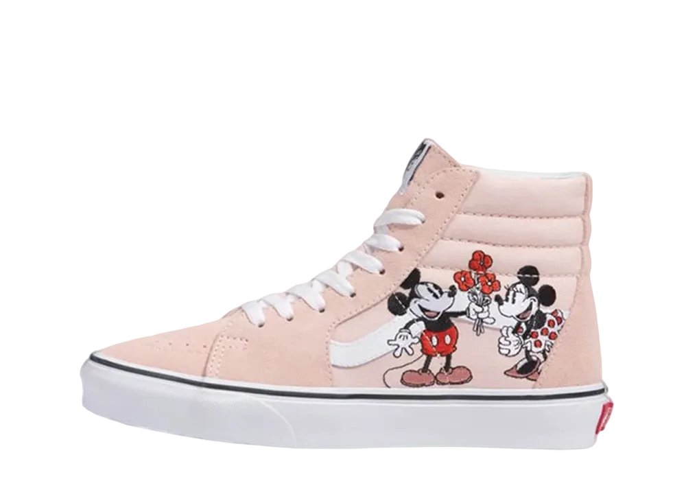 ディズニー × バンズ ウィメンズ スケートハイ ミッキー アンド ミニー "ピンク"