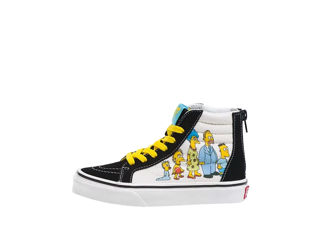 ザ シンプソンズ × バンズ TD スケートハイ ジップ ファミリー ポートライト "ブラック/ホワイト"(キッズ)