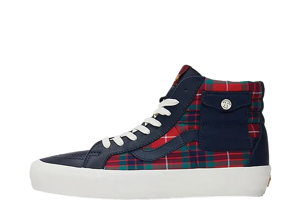 バラクータ × バンズ スケートハイ ポケット LX-1 "ドレス ブルー/タータンプレイド マシュマロ"