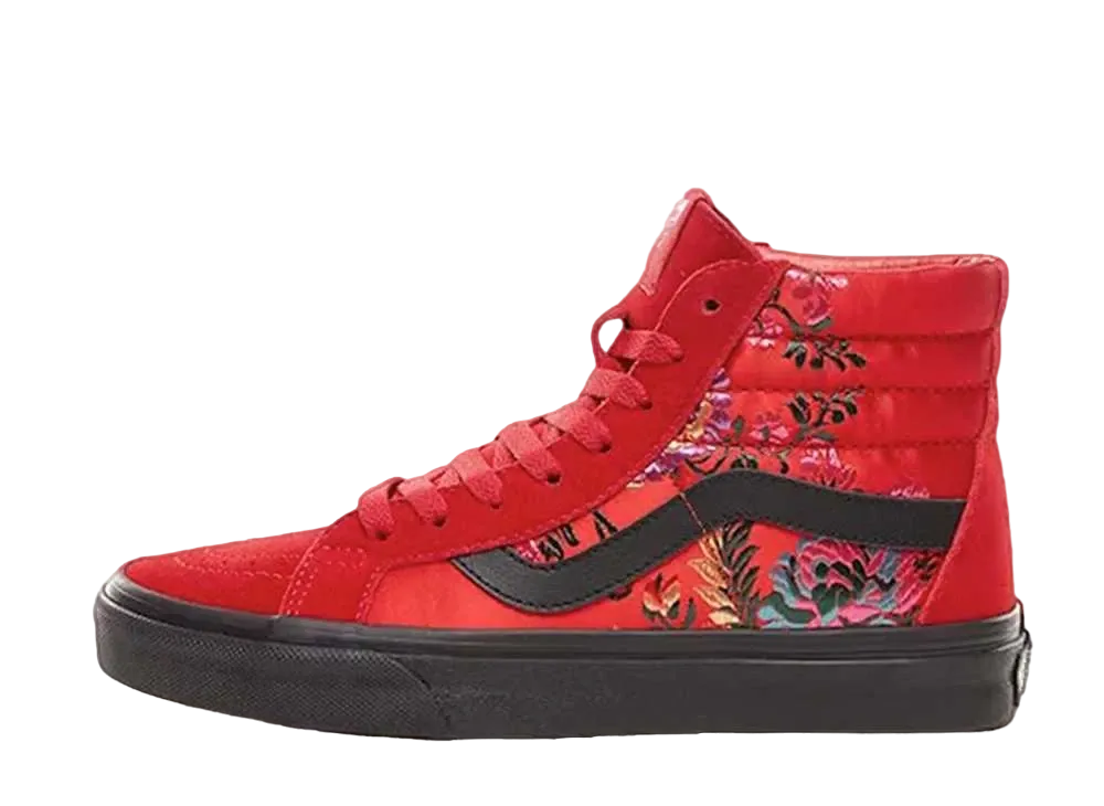 バンズ スケートハイ フェスティバル サテン "レッド/ブラック"