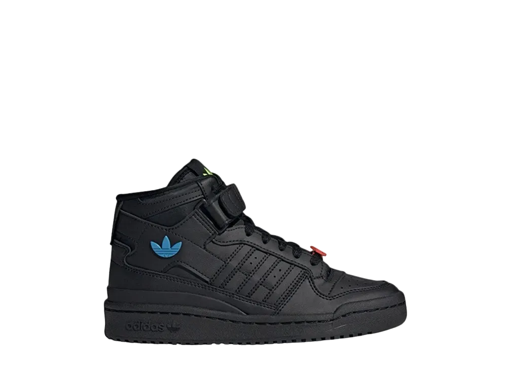adidas KIDS Forum Mid "Core Black/Solar Red"