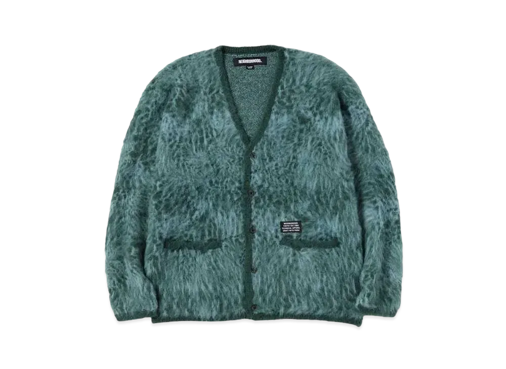 NEIGHBORHOOD Mohair Cardigan . AN "Green"