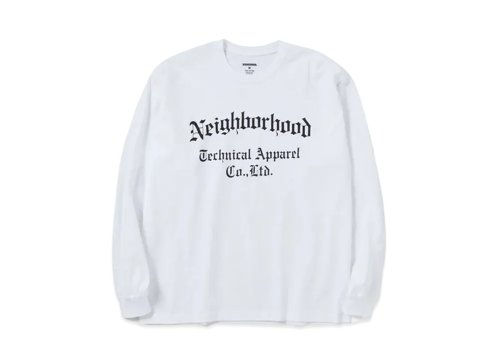 NEIGHBORHOOD NH Tee-8 LS . CO "White"